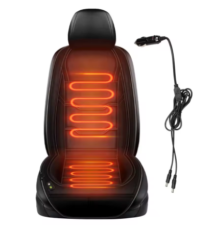 Universal Heated Car Seat Cushion 12V/24V – Fast-Heating Seat Warmer for All Vehicles