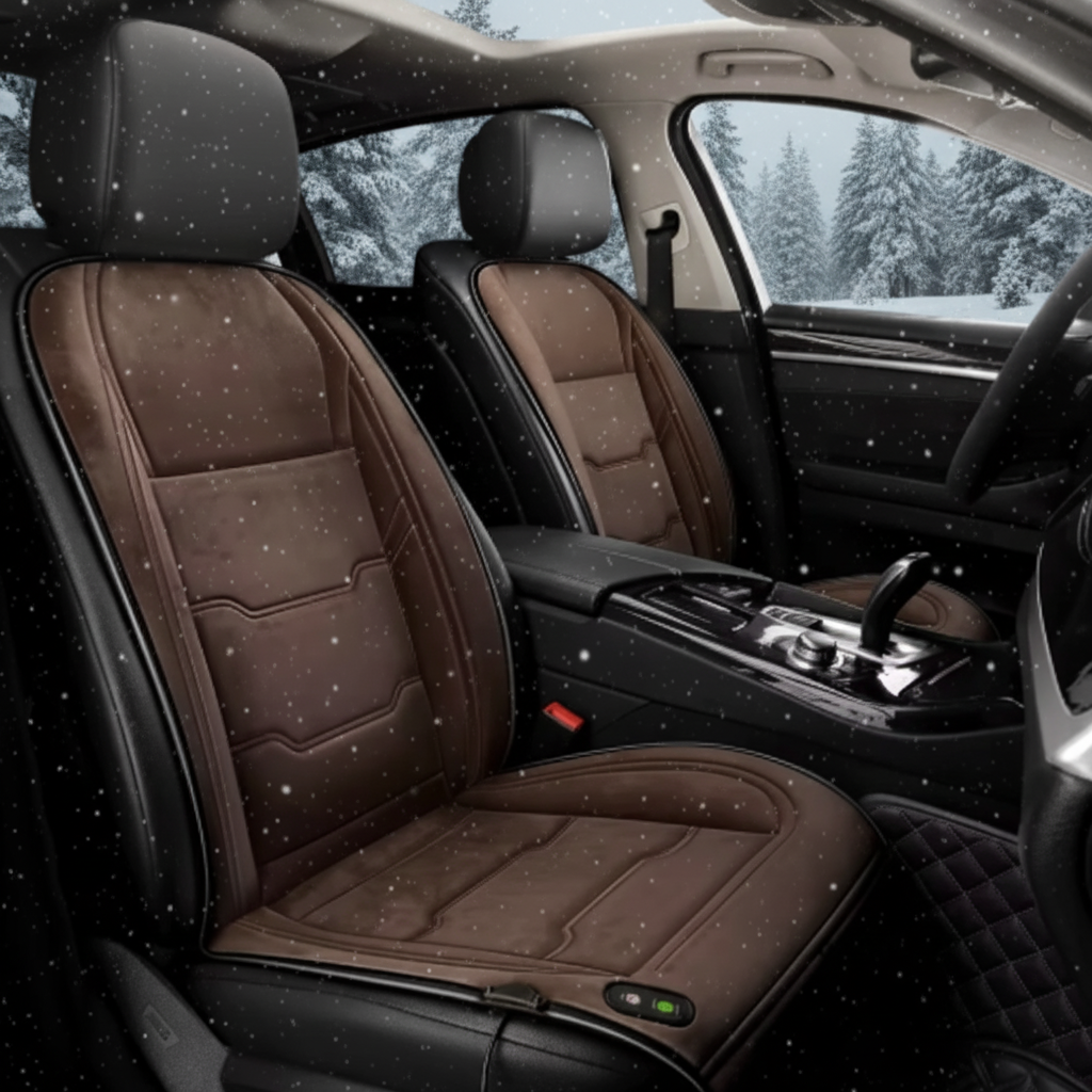 Universal Heated Car Seat Cushion 12V/24V – Fast-Heating Seat Warmer for All Vehicles